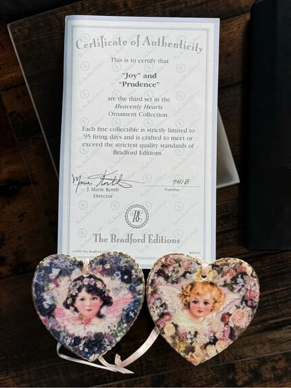 1996 THE BRADFORD EDITIONS “Joy” and “Prudence” Ornaments